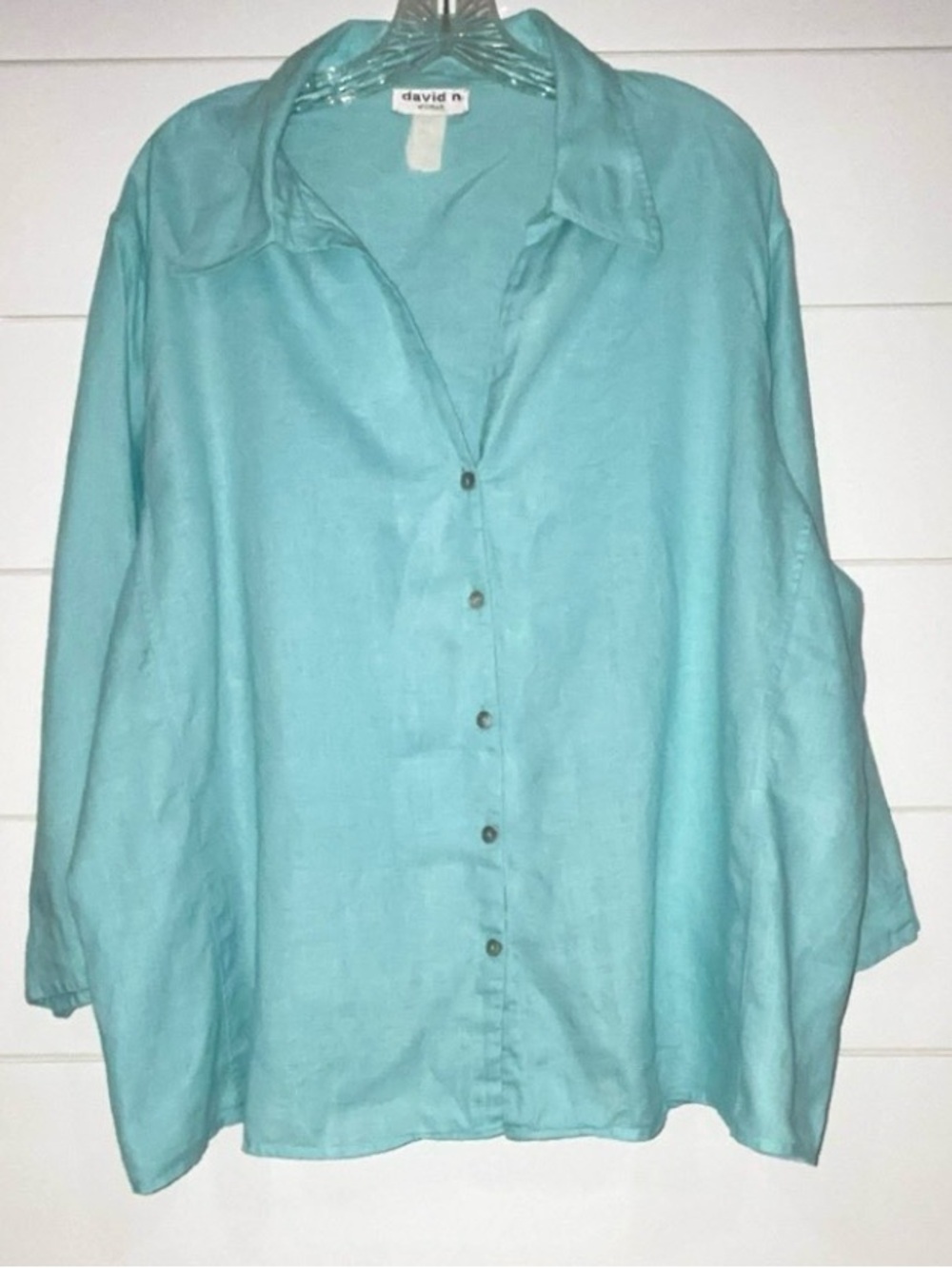 David N Women’s Button Up Linen Shirt